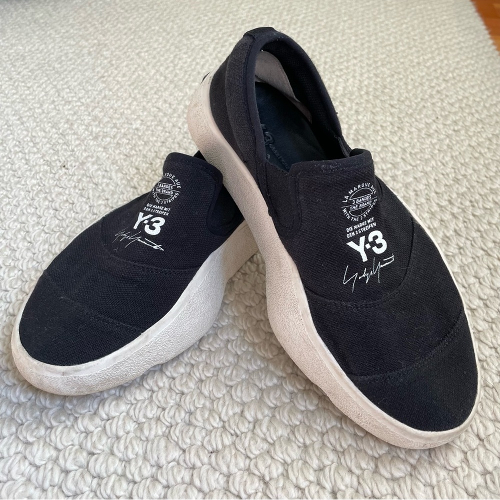 Unisex Y-3 Adidas Tangutsu black slip-on sneakers